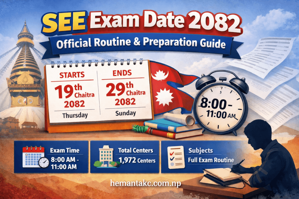 SEE Routine 2082 | Download SEE Routine PDF