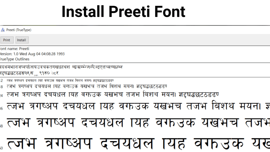 Where to Download Preeti Font and How to install it
